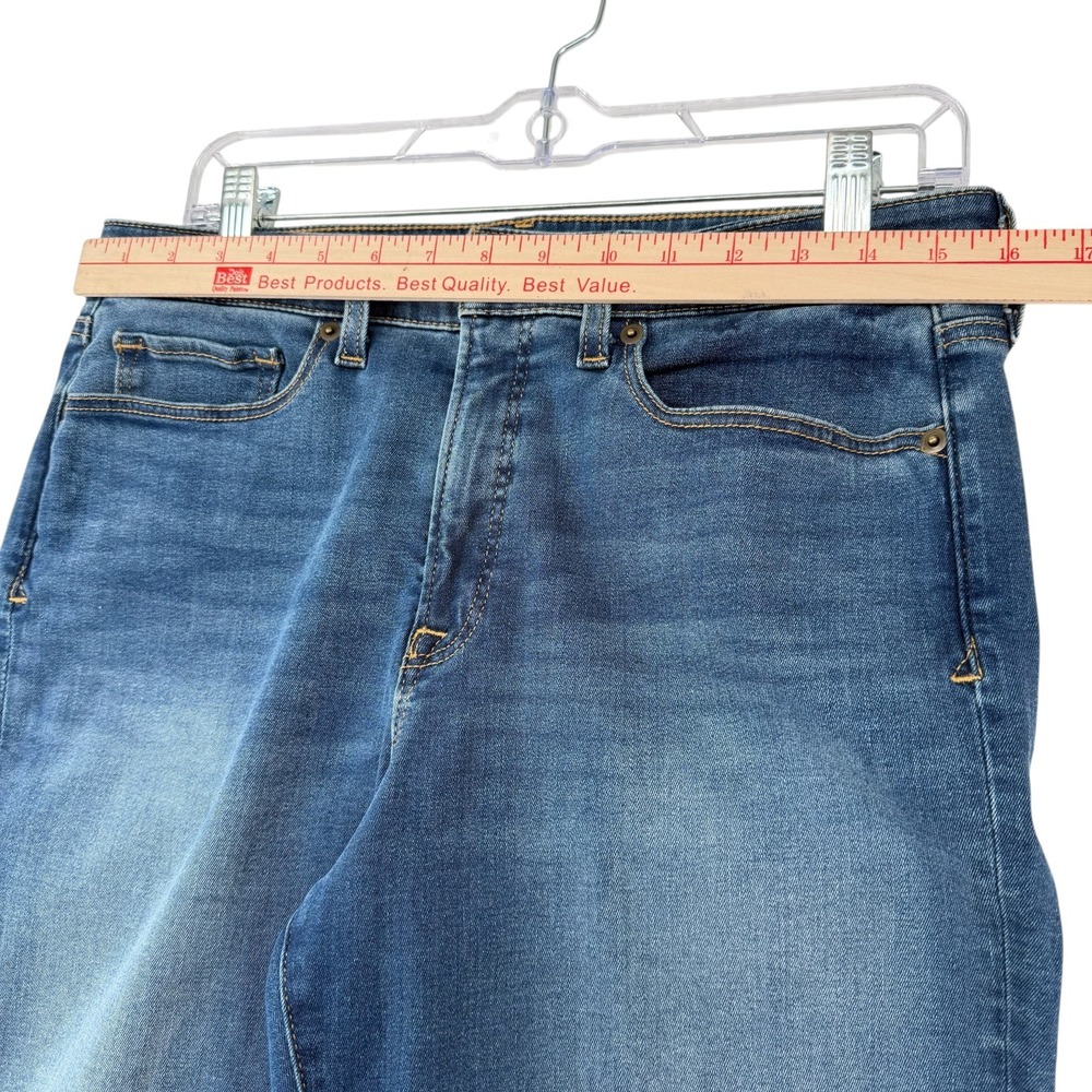 Spanx 5-Pocket Boyfriend Jeans Womens 29 Blue Medium Wash Straight Leg FD8115 - Picture 2 of 8